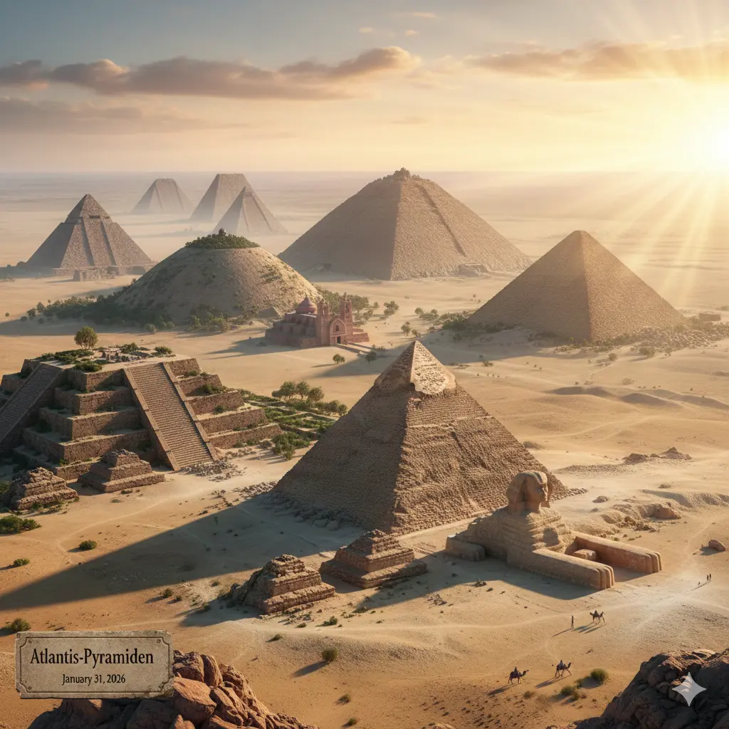 Pyramiden der Erde - fiktives Bild mit KI